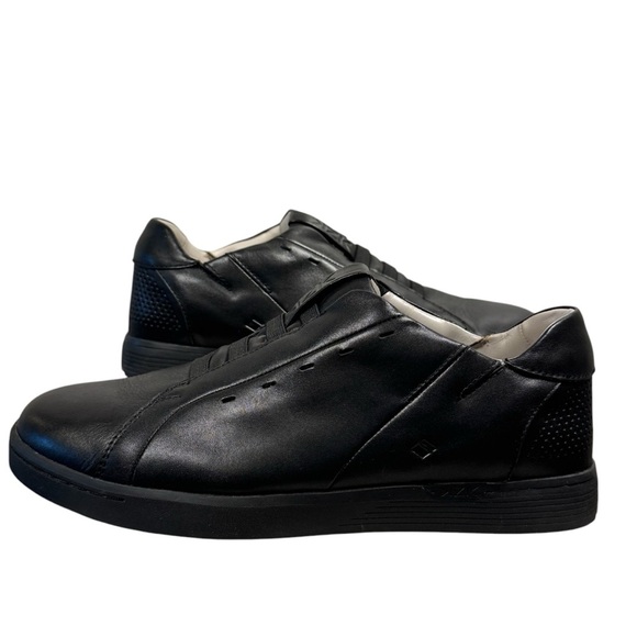 Kizik black easy slip on Men's Black Leather Sneakers, size 10.5W, used - Picture 1 of 8